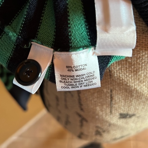 NWOT LOFT Petites Navy Blue Green Button Up Cardigan Size MP - Picture 4 of 6